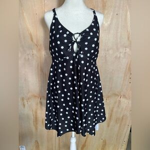 Black & White Polka Dot Swim Dress